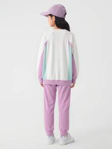 Balabala 青少年女孩两件套 2025 秋季 - 户外休闲长袖套装 - 白紅色調 - 查看 6