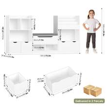 Toy Storage Cabinet, Toy Storage Rack, Montessori Children's Bookcase, Children's Toy And Bookcase, Children's Toy Storage Rack, Montessori Bookcase, Children's Bookcase, Children's Bookshelf, Toy Storage Rack - White - View 8