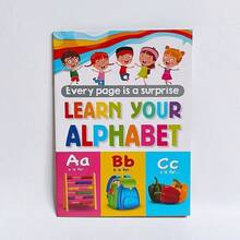 4pcs Children's Learning Book - Enlightenment - Learning Knowledge - Alphabet, Numbers, Shapes, Colors
