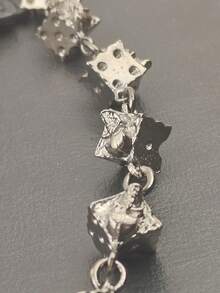 Retro Dice Skull Pants Chain Man Ma'am One's Waist Black Gun Plated Metal Luxurious Ghost Head Three Pieces Accessories Y2k Key Chain