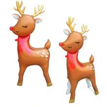 1pc 60inches Stand Pedestal Christmas Theme Santa Claus Snowman Elk Gingerbread Man Shape Foil Balloons New Year Christmas Decorations 2026 Decor - Multicolor - View 8