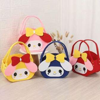 1 قطعة عبوة هدية عيد الميلاد الجميلة من الشعر الاصطناعي، حقيبة يد كرتونية عالية الجودة للأطفال للسفر في الربيع، هدية جذابة