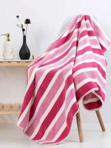 1 件大号浴巾 (70x140cm) 和小号毛巾套装 (34x75cm) - 超吸水速干聚酯纤维毛巾，适用于浴室、厨房、面部和手部，多色条纹图案，男女四季皆宜，非常适合居家、健身房、旅行、酒店，是圣诞节、生日、乔迁、学校、返校、旅行、旅行必需品、家居必需品、毛巾、皮肤护理的绝佳节日礼物