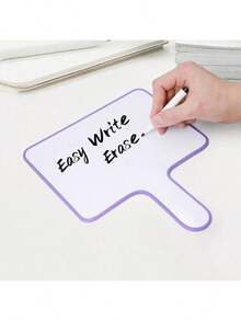 Whiteboard Hand Held Cards Two-Sided Portable Easy Wipe Write Leave A Message Multi Functional Record Whiteboard Non-Magnetic Whiteboard Pen Eraser For Judges Household Meeting Pick Up Sign Etc