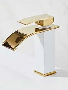 1pc Nordic Frosted Stainless Steel Waterfall Faucet, With Hot And Cold Water, Suitable For Countertop Basin, Wash Basin, Bathroom Vanity, Single-Hole. It Is Also Applicable To RVs. This Unique Waterfall Faucet Is An Ideal Gift For Halloween And Christmas.