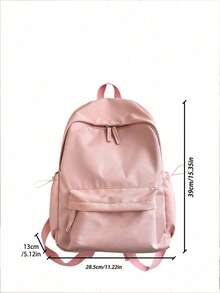 1 件返校时尚经典基本纯色背包，带笔记本电脑隔层书包，可调节肩带和宽敞的多个口袋学生包，轻便大容量休闲旅行背包，多种颜色可选，非常适合青少年/学生/毕业生，适合日常使用、外出、旅行、学校和返校