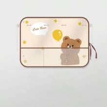 Car Heat Insulation Sunshade Suction Sunshade Children's Cartoon With Net Bag Storage Car Curtain Sunshade