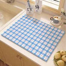 Ins Style Solid Color Striped High-End Diatomite Tablecloth Waterproof And Oil-Resistant Non-Washable Bar Pad, Heat-Insulating Table Pad, Cup And Plate Pad