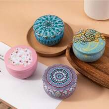 4pcs Fragrance Gift Set, Scented Candle Gift Box Set, Elegant Ladies Scented Candle Gift Set, Women's Candle Gift Set, Candle Gift Set, Christmas Candle, Rose Candle, Lavender, Rose, Jasmine, Baby's Breath, Home Fragrance Candles, Suitable For Yoga, Meditation, Spa, Bath, Women's Stress Relief, Care Gifts, Suitable As Halloween, Christmas, Valentine's Day Gifts - Multicolor - View 5