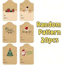 20 Stück/30 Stück/50 Stück Weihnachtsanhänger, Weihnachtsmann Aufkleber - selbstklebende Feiertags-Geschenkdekoration Etiketten für Weihnachtsgeschenke, Weihnachtsdekoration, Weihnachtspyjamas, Weihnachtsgeschenke, Weihnachtsdekoration - Verschiedenfarbig - Übersicht 11