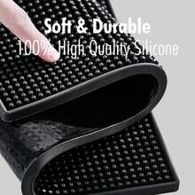 Alfombra de caucho para bar Cafetera Mostrador Alfombra para servicio de bar Alfombra para secar vasos para barista Cocktail Bartender Negro JIP4 - 2 piezas 30x15cm - Ver 11