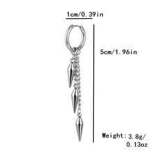 1 pezzo Orecchini pendenti a cono stile gotico punk, orecchini a cerchio in acciaio inossidabile unisex, adatti per uso quotidiano e per feste