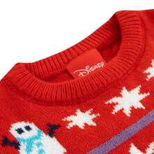 Disney Lilo & Stitch Jumper | Girls Lilo And Stitch Christmas Jumper | Xmas Jumper For Girls | Kids Christmas Sweater | Official Merchandise | Fast UK Delivery Shipping | Trusted UK Seller | Great Gift For Kids | Perfect For Birthdays And Christmas - Red - View 5