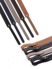 Elephant Grey Short Strap Bag Modification Widening And Thickening PU Long Shoulder Strap, Suitable For Bucket Bags, Handbag Modification Slanted Shoulder Bag Strap, Vegetable Basket Wide Shoulder Strap Accessory, PU Lychee Grain Crossbody Bag Shoulder Strap,Bag Accessories Replacement Carry Strap Wrist Strap Black Brown Underarm Bag Shoulder Strap, Screw Rivet Bag Strap Manual DIY Bag Replacement Long Shoulder Strap - Grey - View 4