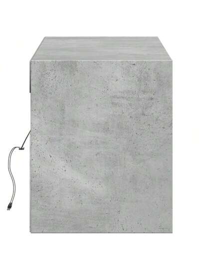 VidaXL TV Wand Unit LED Lighting 140x31x38 Cm Concrete Grijs view 7