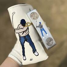 1pc Interesting Golf Putting Golf Clubs 32 33 34 35 36 Inches, Equipped With Protective Covers Of The Same Pattern, Limited In Quantity, Golf Clubs - Improve Ball Speed And Accuracy Through Aiming Lines - Silver - View 3