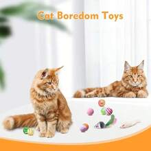 64pcs/48pcs/32pcs/16pcs Mixed Cat Toy Set - Variety Of Colorful Plastic Toys, Suitable For Multiple Cats, Keeps Cats Entertained Daily, Cat Toy Assortment Gift Pack, Cat Teaser Toys - Multicolor - View 8