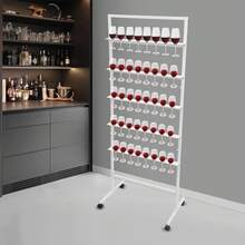 5-Tier Champagne Glass Holder, Steel Champagne Flutes Display Stand, Champagne Wine Glass Holder With Swivel Casters, Champagne Wall Holder For Party, Metal Flutes Display Stand Hold 40 Glasses For Wedding Party Get-Togethers Ceremony Festival Holiday - 白色 - 查看 3