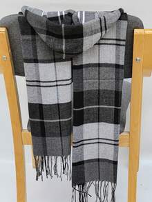 Classic Plaid Scarf, Versatile Autumn/Winter Unisex Gift, High-End Fashion Double-Sided, Warm, Neck Warmer, Blanket - Multicolor - View 4