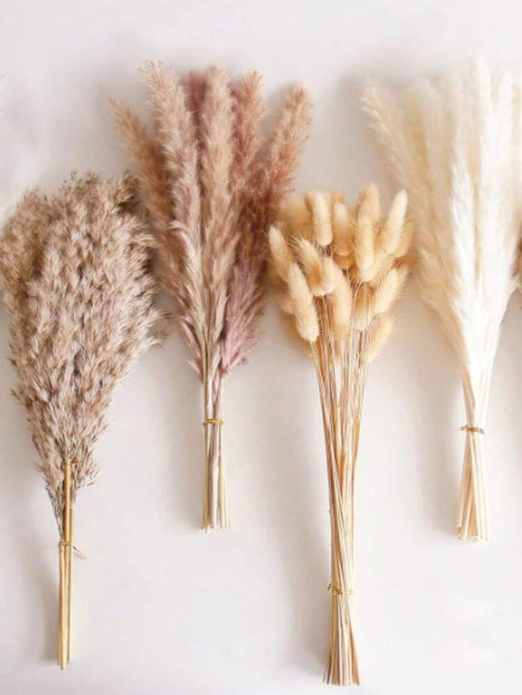35/65/130pcs Natural High-Quality Reed Grass Decor - Dried Rattan Flowers, Suitable For Home, Wedding, Event And Holiday Decoration (Christmas, Halloween, Easter, Thanksgiving) - Multicolor - View 2