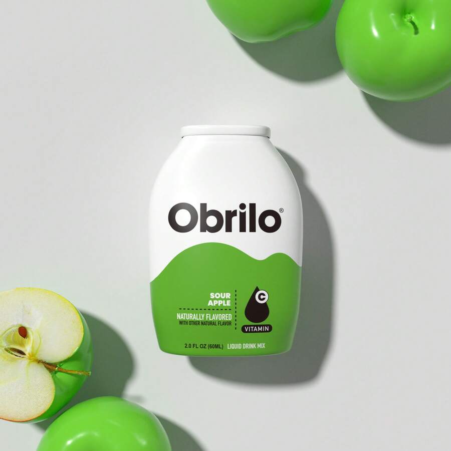 Obrilo Water Enhancer Liquid Flavoring Drops - ZERO Sugar/Calorie, Dye Free, Naturally Flavored Drink Syrup - 酸蘋果 - 查看 1