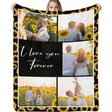 Customized Blankets & Flannel Personalized Photo And Text/Name Blankets,   Personalized Soft And Comfortable Blankets, Customized Special Photo And Text/Name As Birthday Gifts, Family, Wedding, Souvenir Customized Blankets, Blankets Suitable For All Seasons, Washable, Machine Washable, Lightweight, Breathable, Comfortable, Warm, Comfortable Customization, Unique, 280gsm For Him, Her Personalized Ideal Gifts For Her, Him, Family, Boyfriend, Girlfriend, Father, Family, Mother, Lover,  Daughter,   Son,  Grandfather,    Grandmother, Friend, Classmate, Pet.  Perfect Nap, Camping, Travel, Home, Daily Life, Office Decoration, Birthday, Anniversary, Valentine's Day, Thanksgiving, Christmas, Halloween, Mother's Day, Father's Day, Wedding, New Year Gifts,Sofa,Bed,Car,Bedroom,Living Room,Office,  Outdoor Camping, Beach,Wall Decoration