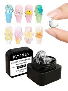 KAMUA 100g/30g Solid Extension Gel, Suitable For Nails - 3D Nail Art Sculpture Gel, Transparent Non-Sticky, Can Be Used For Carving And Shaping, Double-Ended Design, Flower Nail Decoration, Suitable For DIY Manicure At Home - Nhiều màu - Xem 8