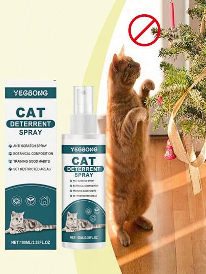 YEGBONG Cat Repellent Spray - Prevents Cats From Climbing On Beds, Furniture, And Other Prohibited Areas. Pet Training Spray To Deter Cats From Urinating And Scratching Indoors And Outdoors.