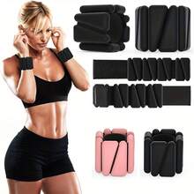 2pcs 1lb/453.59g Adjustable Wrist & Ankle Weights, Silicone & Iron Material, No Charging Or Battery Needed, Suitable For Strength Training, Home Fitness, Running And Yoga
