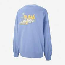 Puma Women's 2026 Spring New Arrival Pullover Sweatshirt, Warm, Running, Casual, Fitness, Comfortable Top, Sweatshirt 539955-27 - Purple - View 2