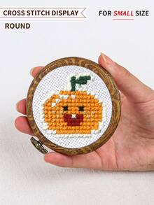 3 قطع إطارات تطريز يدوية صغيرة بنية اللون بنمط خشبي رجعي، مصنوعة من مادة ABS المتينة مع خطاطيف معدنية نحاسية، مناسبة لديكور المنزل، التعليق على الحائط، هالوين، عيد الميلاد، الحقائب، الملابس، الهواتف، سلاسل المفاتيح، المكاتب، الأغراض الجانبية للسرير، زينة السيارات