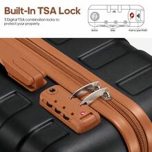 Hardshell Luggage Sets 3 Piece, 20"/24"/28" ABS Carry On Suitcase With Spinner Wheels And TSA Lock (Black) - Black - View 6