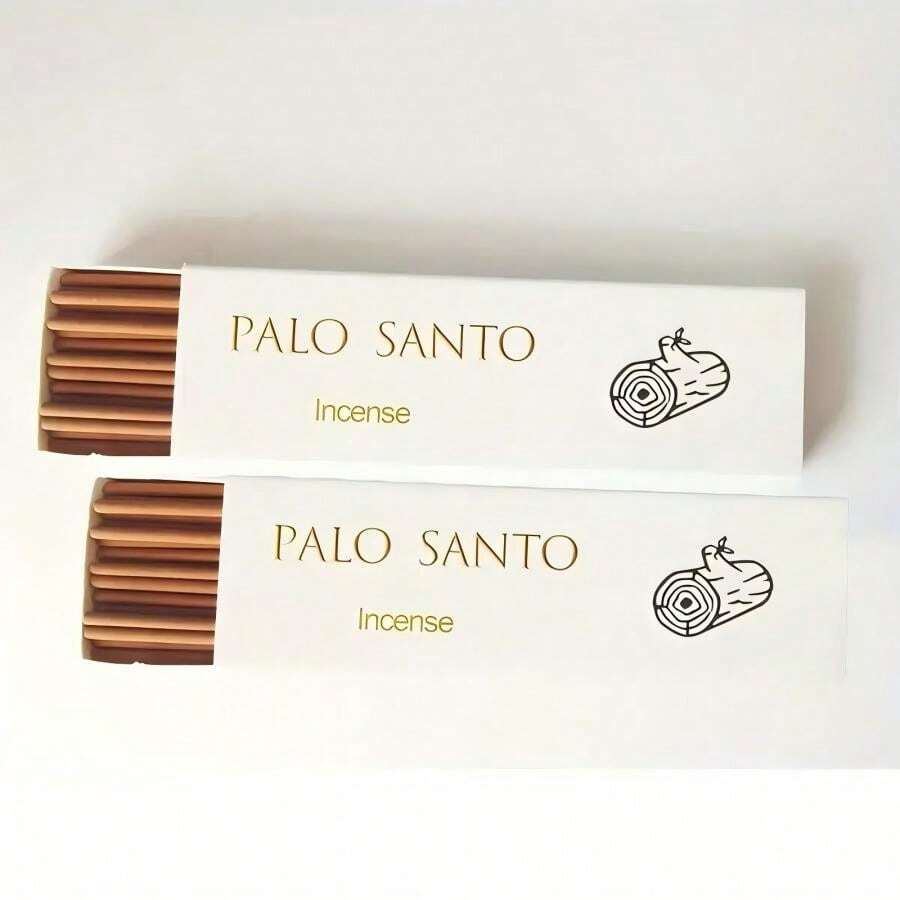 12 cm/4,72 Zoll handgefertigte Palo Santo Räucherstäbchen - natürliches aromatisches Holz mit Sandelholzduft, für Energiereinigung, Heim- und Büroreinigung, Spa, Meditation, Yoga - tolles Geschenk für St. Patrick's Day, Ramadan, Valentinstag, minimalistisches Etikettendesign, handwerkliche Verarbeitung - Palo Santo Aromatherapie-Stäbchen - Übersicht 1