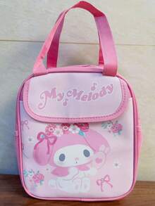 Sanrio 1pc Insulated Fashionable Portable Lunch Bag Cute Cartoon    Design Reusable Lunch Box Perfect For School Work Meals