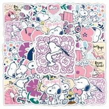 SNOOPY 50张正版授权动漫史努比小狗贴纸装饰水杯手机壳手账冰箱贴（款式随机） - 彩色 - 查看 6