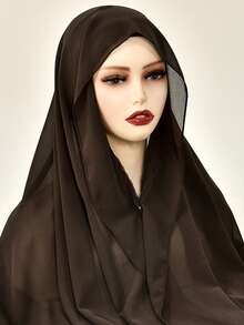 FADZOYLE 1 Bộ Khăn Hijab Chiffon Màu Trơn Có Nam Châm Và Lớp Lót, Khăn Trùm Cầu Nguyện Hồi Giáo Kín đáo, Lớp Lót Co Giãn, Tiện Lợi Và Sử Dụng Hàng Ngày, Phụ Kiện Áo Abaya Dài - Nhiều màu - Xem 11