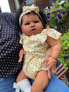Lifelike Reborn Baby Dolls Girls Black Reborn Doll Soft Body Realistic African American Newborn Toddler Baby Doll Real Life Open Eyes Baby Dolls Gift Box 24-Inch - 黑色 - 查看 8