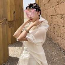 1pc Desert Egypt Dubai Beach Travel Photo Imitation Cotton Linen Scarf Women Beach Silk Scarf Sun Protection Headscarf Shawl - 暖白 - 查看 13