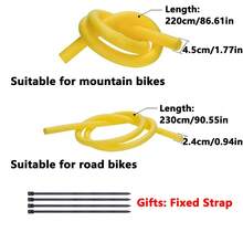 ENLEE 1 pieza Protector de neumático sin cámara para bicicleta ENLEE con correas fijas para prevenir lesiones y pinchazos, forro de esponja para proteger el tubo interior de la bicicleta de carretera y de montaña, accesorio para ciclismo al aire libre