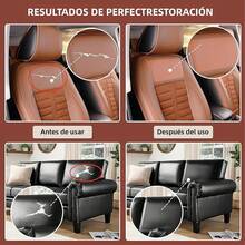 Parche de Reparación/Piel Autoadhesivo - Kit Vinílico 3M +, Ideal para Muebles/Sofás/Asientos de Coche, Reparación Invisible de Arañazos/Roturas 10x160cm (Marrón) - Negro - Ver 7