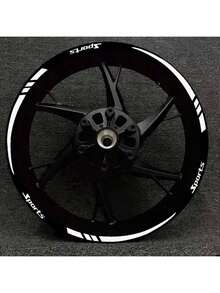 1 件运动轮圈贴花，PVC 字母贴纸，适用于 18-21 英寸，耐用粘合剂，适用于车轮，左侧放置选项 - 白色 - 查看 3