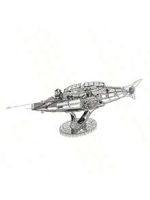 3d金属拼图模型DIY不锈钢扣拼装船模型，色彩鲜艳，香港紫荆花邮轮，天狮小轮，核潜艇，伯克级驱逐舰，救生艇，无需胶水，生日礼物，香港，DIY金属拼装，3d金属