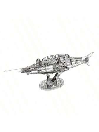 3d金属拼图模型DIY不锈钢扣拼装船模型，色彩鲜艳，香港紫荆花邮轮，天狮小轮，核潜艇，伯克级驱逐舰，救生艇，无需胶水，生日礼物，香港，DIY金属拼装，3d金属