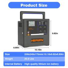 Hepway Portable Power Station 1500W Peak, Foldable Soft-Touch Handle With 1154Wh Large Capacity Solar Power Bank, USB-C PD 60W Backup Lithium Battery Pack Solar Generator For Outdoor Camping, CPAP, Emergency Backup Home Blackout, Hunting Traveling(Solar Panel Not Included) - Black - View 12