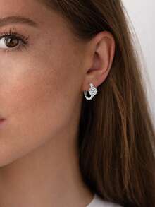 XUJIA 1 par de brincos de argola de moissanite elegantes e luxuosos para mulheres, em prata esterlina 925, redondos, de 1,8 mm e 1,4 mm, perfeitos para aniversários, dia dos namorados, noivado, casamento, joias, presentes