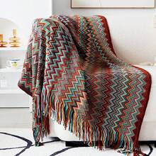 1pc Blanket For Bed, Office, Car, Knitted Sofa Throw, Air Conditioner Cover, Nap Blanket