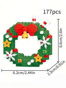Christmas Santa Claus, Christmas Tree, Train, Snowman Micro Particle Building Blocks Christmas Gift, Creative Gift, Reindeer Assembly Building Blocks - Educational ABS Toy Gift Box, Best Holiday Gift - Multicolor - View 13
