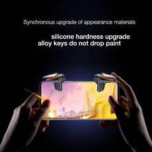 1 par de Disparadores de Juego Móvil DY01, Botones Duales Sensibles de Apuntar y Disparar, Larga Vida Útil, Compatible con Todos los Teléfonos Inteligentes (Baterías No Incluidas)