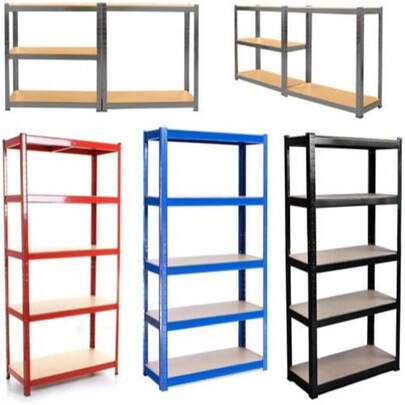 Rigogo Heavy Duty 5-Tier Shelving Unit, 875kg Load Capacity, Tool-Free Assembly Storage Rack For Garage, Shed, Greenhouse, 30x70x150cm