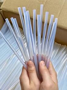 100支迷你超透明热熔胶棒，0.27厘米 x 10厘米，透明，顺滑无味，粘性强，兼容大多数热熔胶枪，适用于DIY、艺术、工艺、密封、木工、塑料、织物、陶瓷等。